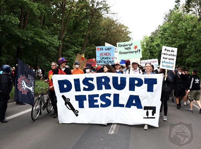 Eco-Terrorists Injure 21 Police Officers At Tesla's Berlin Gigafactory Protest